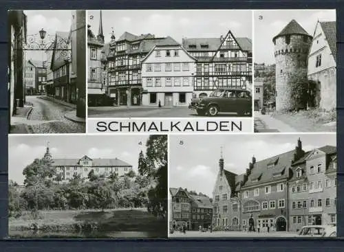 (2151) Schmalkalden / Mehrbildkarte s/w / Oldtimer - gel. - DDR - Bild und Heimat