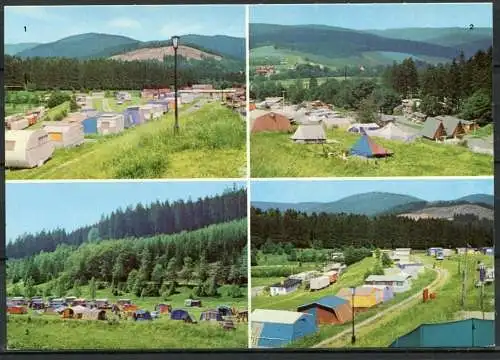 (2114) Campingplätze im Bezirk Suhl / Mehrbildkarte - n. gel. - DDR - Bild und Heimat