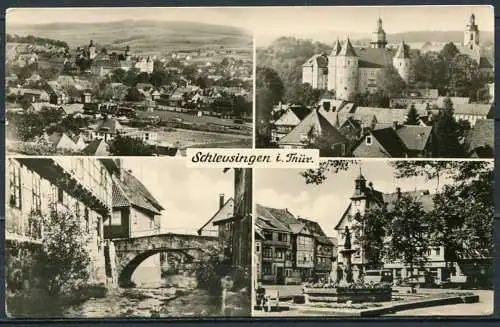 (2108) Schleusingen / Mehrbildkarte s/w - n. gel. - Echte Fotografie - DDR