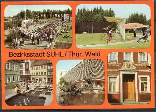 (2088) Bezirksstadt Suhl / Mehrbildkarte - n. gel. - DDR    Auslese-Bild-Verlag