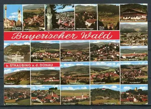 (2060) Bayerischer Wald b. Straubing a. d. Donau / Mehrbildkarte - gel. 1983 - Foto-Eiglsperger, Mitterfels