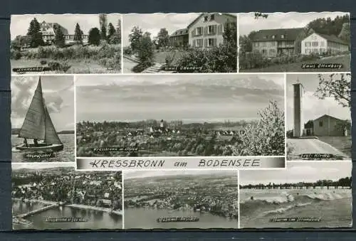 (2044) Kressbronn am Bodensee / Mehrbildkarte s/w - gel. - Nr. 120 028   Fotoprint, Verl. u. Druck., Balingen
