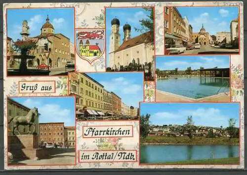 (2036) Gruß aus Pfarrkirchen im Rottal/ Ndb. / Mehrbildkarte m. Wappen - gel. 1982 - P 731