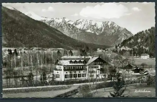 (2035) Richterheim Fischbachau mit Blick auf Aurach und Brecherspitz - Echt Foto - gel. 1959 - Nr. 455