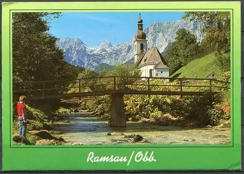 (2031) Ramsau bei Berchtesgaden / Kirche mit Reiteralpe - gel. 1993 - Ruperti-Verlag  G. Schuster