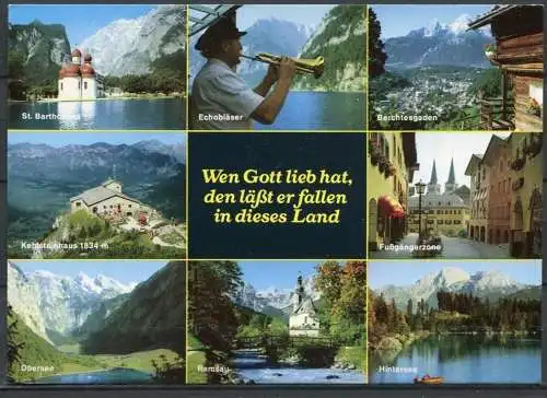 (2029) Berchtesgadener Land / Mehrbildkarte - gel. 1994 - FK 2157   Fotokunstverl. F. G. Zeitz, Königssee