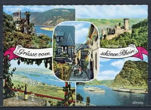 (1972) Grüsse vom schönen Rhein / Mehrbildkarte - n. gel. - RH 9   R 201068