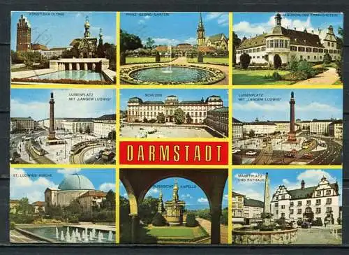 (1967) Darmstadt / Mehrbildkarte - gel. 1977 - 31.992.26   Krüger