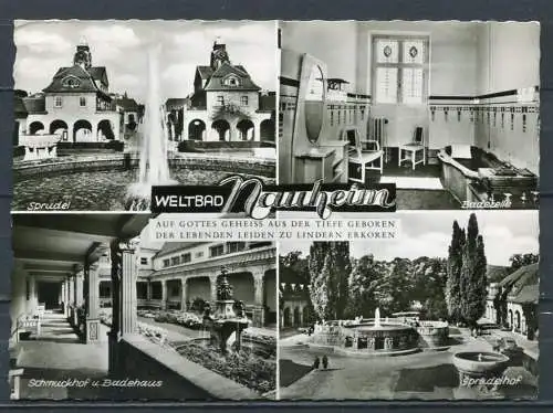 (1960) Weltbad Nauheim / Mehrbildkarte s/w - gel. 1994 - Nam 161 66/1   Agfa   Cramers Kunstanstalt KG, Dortmund