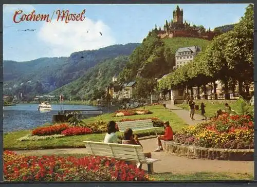 (1950) Cochem an der Mosel / Parkanlagen am Moselufer - gel. 1986 - Druckerei H. Ziethen