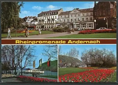(1947) Rheinpromenade Andernach / Mehrbildkarte - gel. - Andern 166   Schöning Verlag