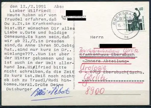 (1906) Homberg / Mehrbildkarte m. Wappen - gel. 1991 - Krapohl-Verlag, Grevenbroich