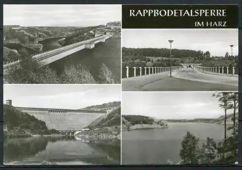 (1861) Rappbodetalsperre im Harz / Mehrbildkarte s/w - Echt Foto - n. gel. - DDR