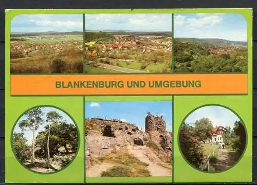 (1857) Blankenburg und Umgebung / Mehrbildkarte - gel. - DDR - Bild und Heimat