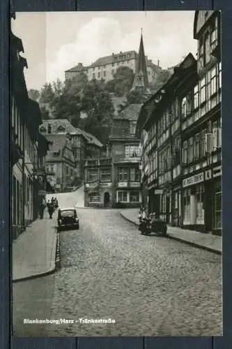 (1844) Blankenburg/Harz / Tränkestraße / Oldtimer - gel. 1963 - DDR - N 6/63   Willi Koch, Graphische Anstalt