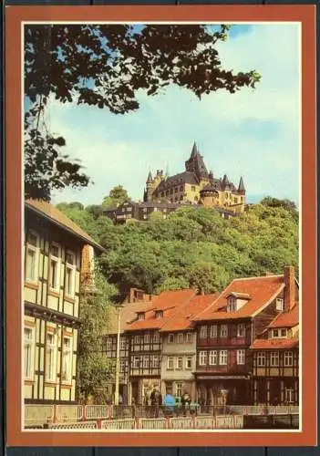 (1835) Wernigerode / Schöne Ecke mit Blick zum Feudalmuseum Schloß W. - n. gel. - DDR - Bild u. Heimat