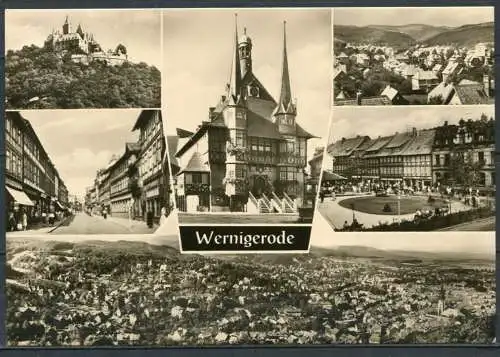 (1829) Wernigerode / Mehrbildkarte s/w - gel. 1963 - DDR