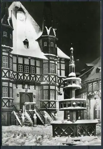 (1828) Wernigerode / Rathaus / im Winter - gel. - DDR