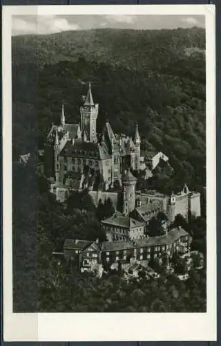 (1809) Staatl. Feudalmuseum Schloß Wernigerode / Luftaufnahme - gel. 1958 - DDR
