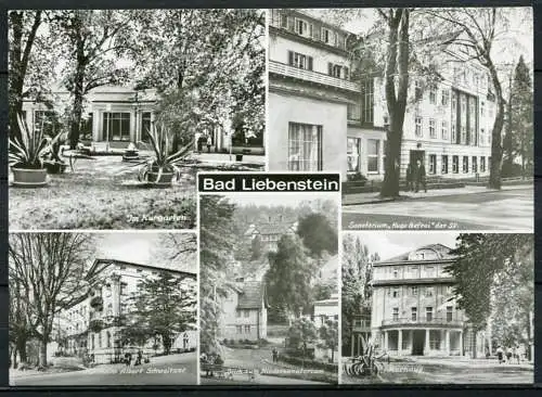 (1802) Bad Liebenstein / Mehrbildkarte s/w - gel. 1982 - DDR - S 4/82/3010   9260   Straub & Fischer