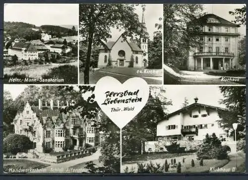 (1797) Bad Liebenstein / Mehrbildkarte s/w - Echt Foto L 40 - n. gel. - DDR - DAMW  S 1/70  Auslese-Bild-V.