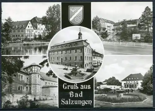 (1784) Gruß aus Bad Salzungen / Mehrbildkarte m. Wappen - S 1/85   09 11 01 357   Auslese-Bild-Verlag