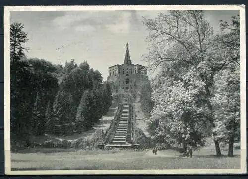 (1770) Kassel-Wilhelmshöhe / Riesenschloß mit Herkules und Kaskaden - gel. 1954 - keine AK