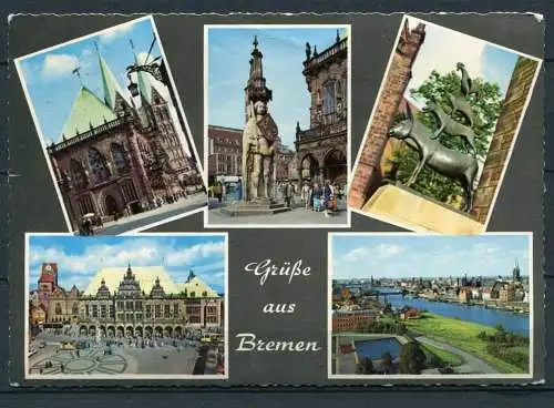 (1747) Grüße aus Bremen / Mehrbildkarte - gel. 1964 - 934/9  Krüger