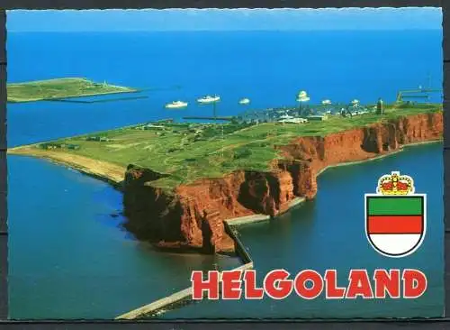 (1742) Helgoland / m. Wappen / Luftaufnahme von Westen - n. gel. 48/92    Otto Schulze, Cuxhaven