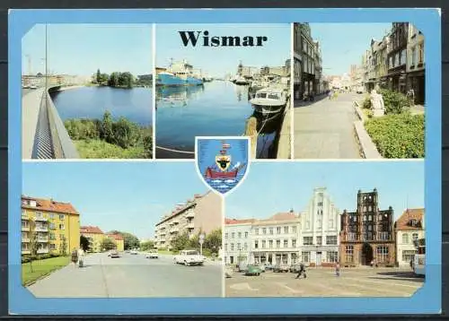 (1716) Wismar / Mehrbildkarte m. Wappen / n. gel. - DDR - Bild und Heimat