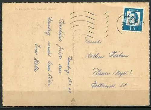 (1705) Hamburg / St. Pauli - Landungsbrücken - gel. 1963 -  ANCO 13662   Hans Andres Verlag