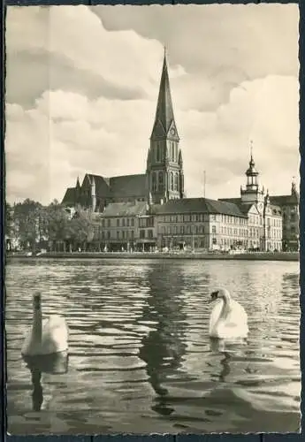 (1679) Schwerin / Pfaffenteich mit Dom - gel. 1962 - DDR - Z 3   N 1/60   Gebr. Garloff, Magdeburg