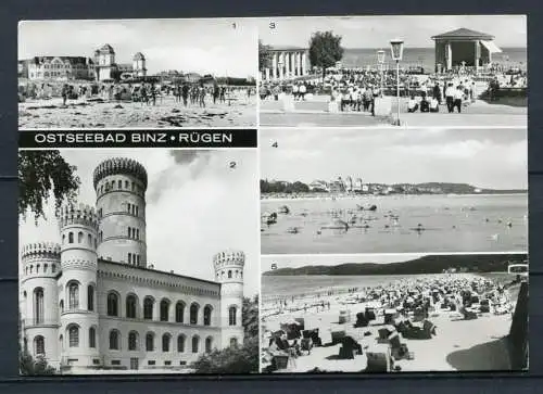 (1649) Ostseebad Binz - Rügen / Mehrbildkarte s/w - gel. - DDR - Bild und Heimat