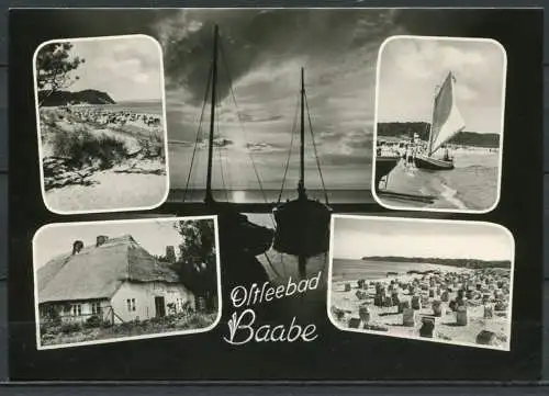 (1629) Ostseebad Baabe / Mehrbildkarte s/w - gel. 1967 - DDR - N 1/67   Z 2195   Gebr. Garloff, Magdeburg