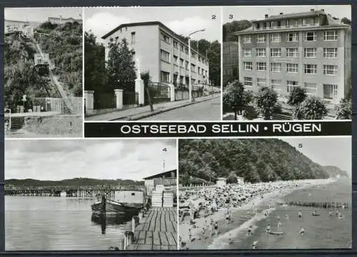 (1626) Ostseebad Sellin - Rügen / Mehrbildkarte s/w - gel. 1981 - DDR - Bild und Heimat