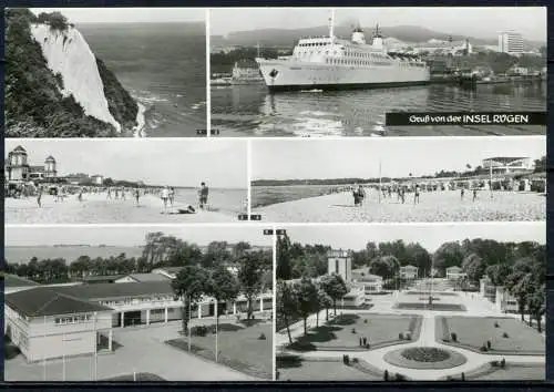 (1603) Gruß von der Insel Rügen / Mehrbildkarte s/w - n. gel. - DDR - Bild und Heimat