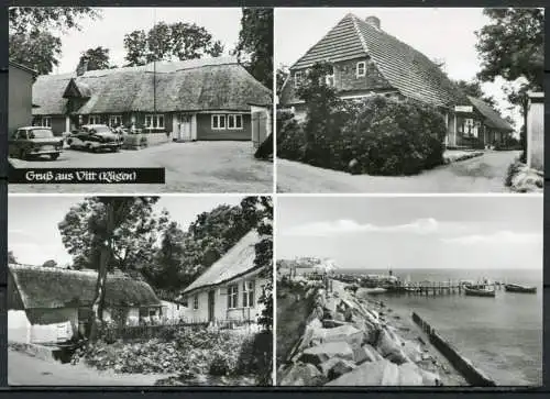 (1589) Gruß aus Vitt (Rügen) / Mehrbildkarte s/w - gel. 1984 - DDR - Bild und Heimat