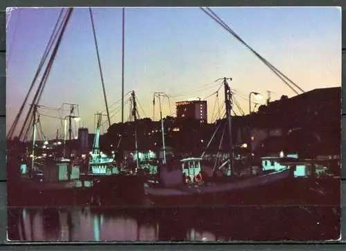 (1571) Saßnitz am Abend / Blick von der Mole - n. gel. - DDR - Bild und Heimat