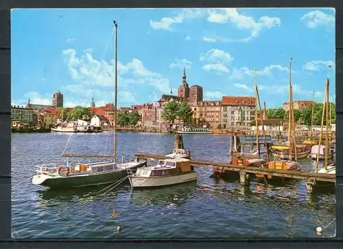 (1546) Stralsund / Blick auf den Hafen - n. gel. - DDR - Bild und Heimat