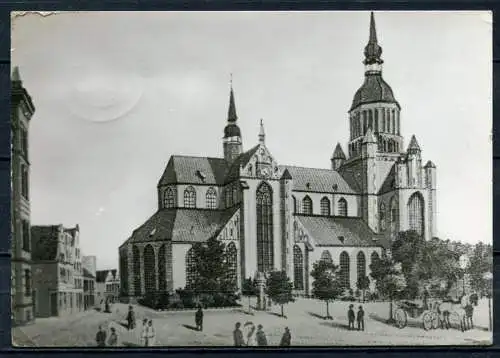 (1545) Stralsund / Der Neue Markt Ende des 19. Jh. / hist. Aufnahme - gel. 1984 - DDR - Bild und Heimat