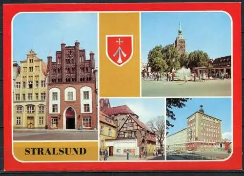 (1542) Stralsund / Mehrbildkarte mit Wappen - n. gel. - DDR - Bild und Heimat