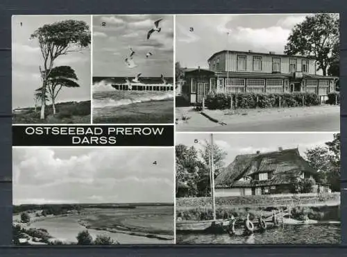 (1532) Ostseebad Prerow - Darss / Mehrbildkarte s/w - gel. 1977 - DDR - Bild und Heimat