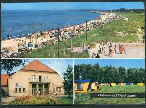 (1509) Ostseebad Dierhagen / Mehrbildkarte - gel .1979 - DDR - 06 01 0214 M  P 1/75  VEB Ansichtskartenverlag