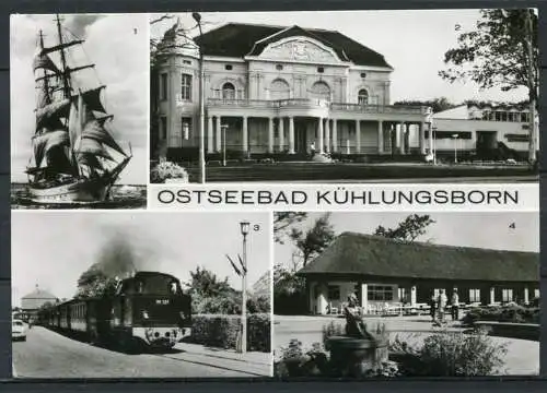 (1487) Ostseebad Kühlungsborn / Mehrbildkarte s/w u.a. Eisenbahn - gel. 1983 - DDR - Bild und Heimat