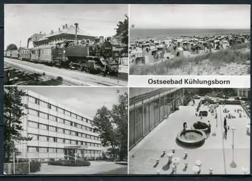 (1476) Ostseebad Kühlungsborn / Mehrbildkarte s/w / Eisenbahn - gel. - DDR - Bild und Heimat