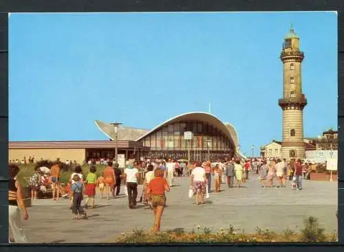 (1435) Rostock-Warnemünde / Konsum-Gaststätte "Teepott" und Leuchtturn - n. gel. - DDR