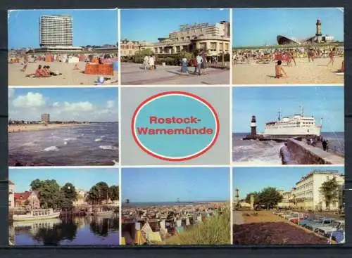 (1433) Rostock-Warnemünde / Mehrbildkarte - gel. - DDR - Bild und Heimat