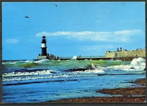 (1418) Rostock-Warnemünde / An der Mole - n. gel. - DDR - Bild und Heimat