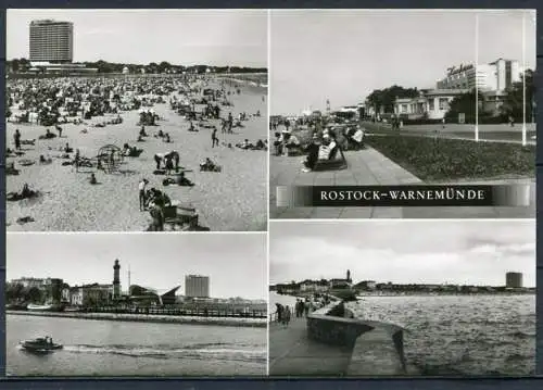 (1411) Rostock-Warnemünde / Mehrbildkarte - gel. 1978 - DDR - 06 01 31 267 M  4/2164/78  Planet-Verlag