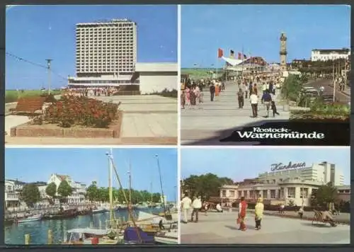 (1410) Rostock-Warnemünde / Mehrbildkarte - n. gel. - DDR - 06 01 0232 M  4/4/76  Planet-Verlag